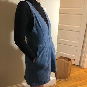 V Neck Tank Top Denim Dress